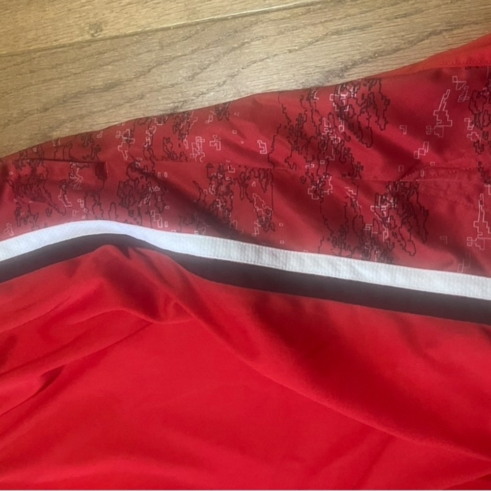 Vibrant Red Men's Athletic Shorts